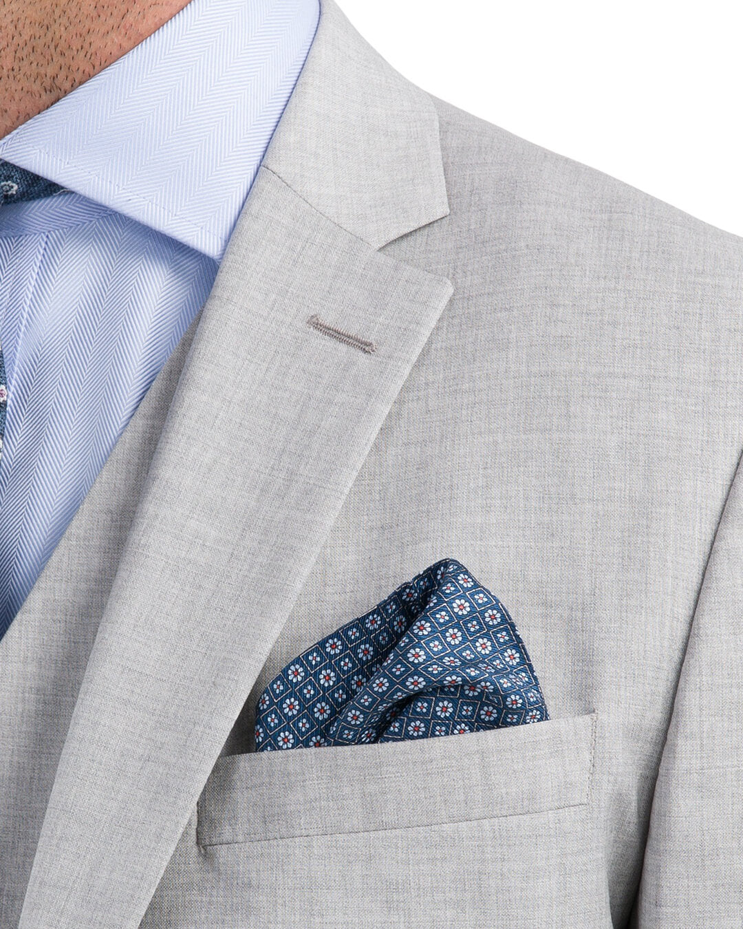 Reda Silver Grey Tropical Weave Jacket