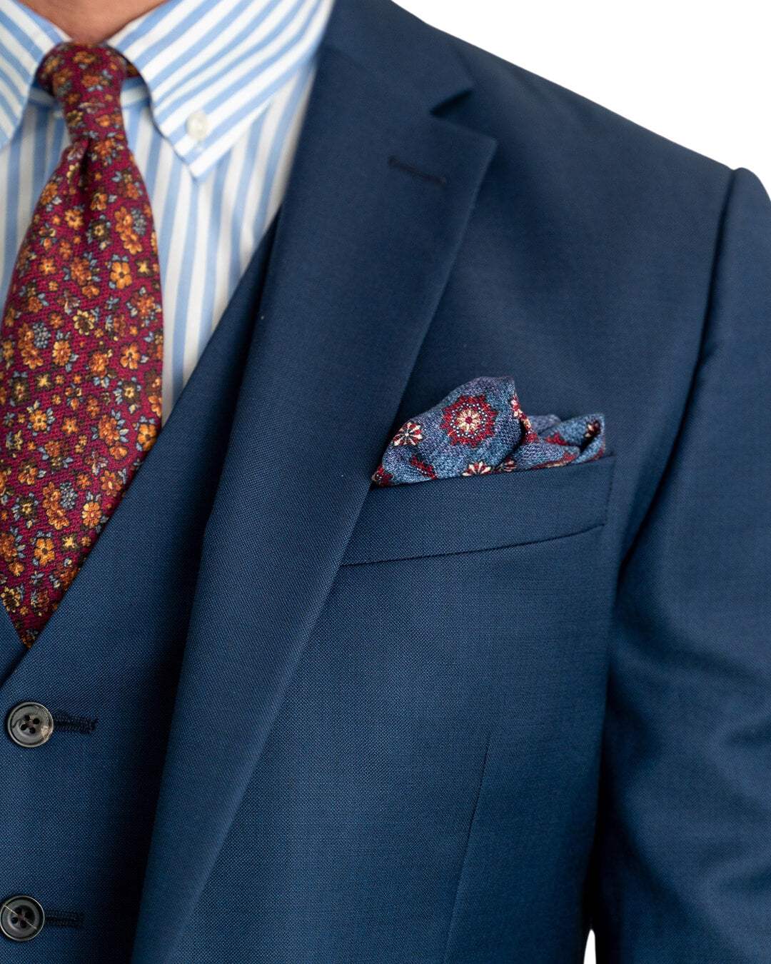 Lanificio F.lli Cerruti Blue Sharkskin Suit Mix & Match
