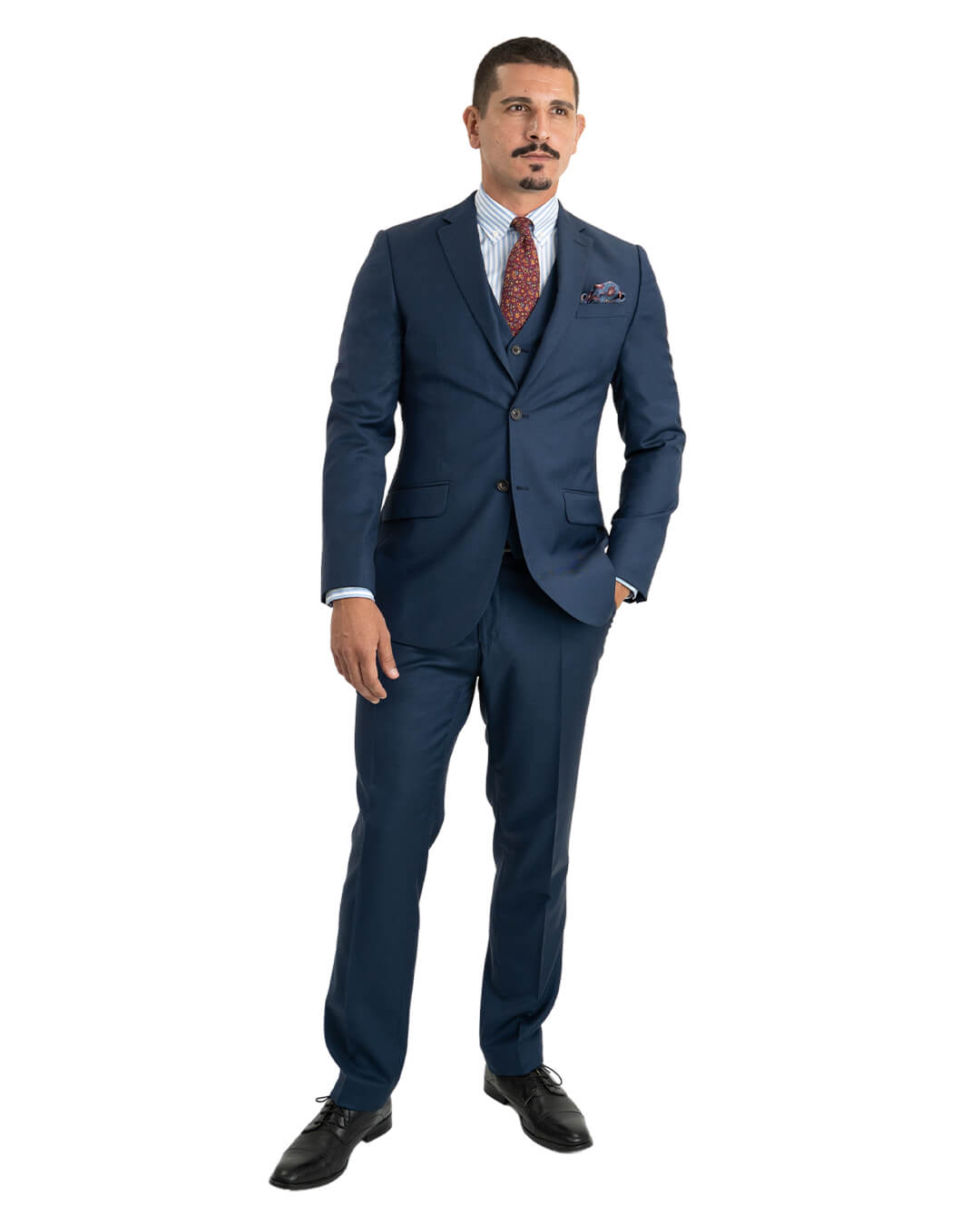 Lanificio F.lli Cerruti Blue Sharkskin Suit Mix & Match