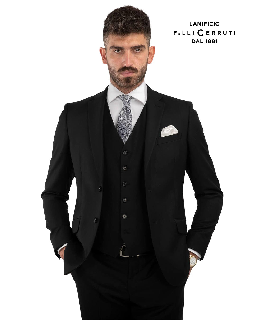 Lanificio F.lli Cerruti Black Suit Jacket