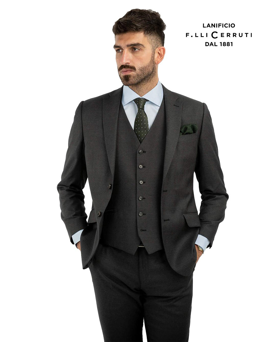 Lanificio F.lli Cerruti Charcoal Suit Jacket