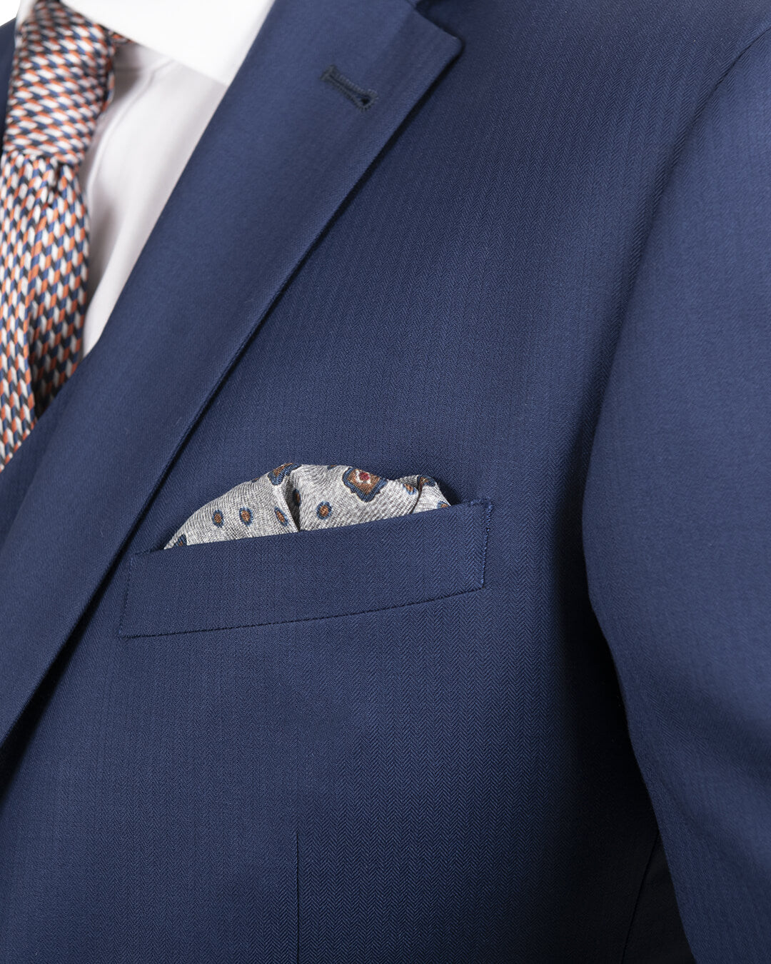 Lanificio F.lli Cerruti Blue Herringbone Suit Mix & Match