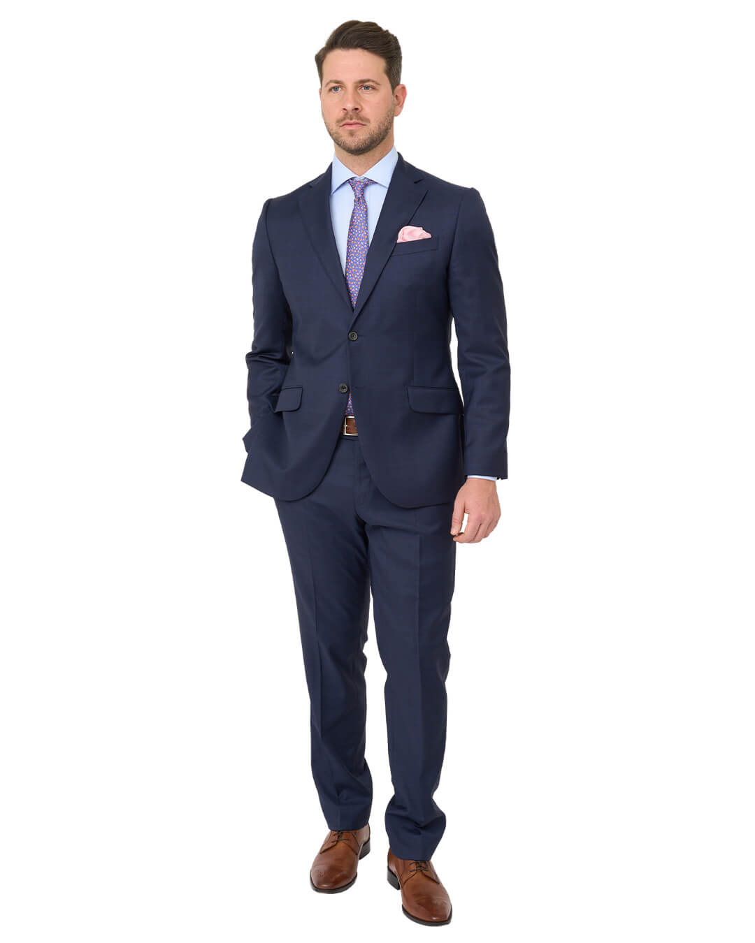 Blue F.Lli Cerruti Super 130S Sharkskin Suit