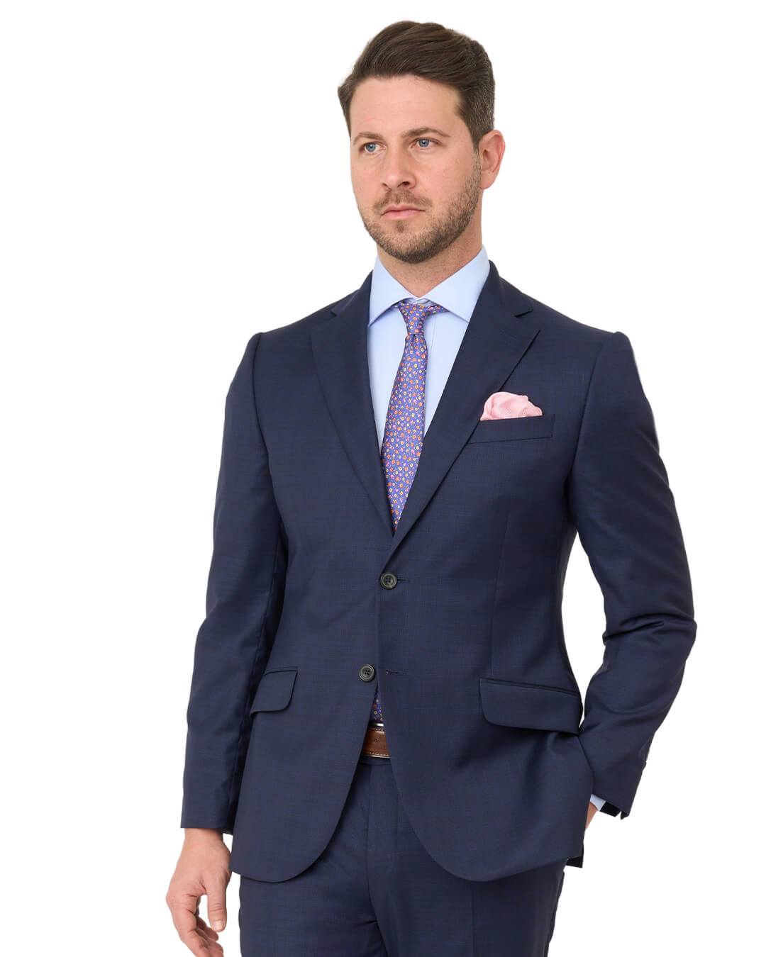 Blue F.Lli Cerruti Super 130S Sharkskin Suit