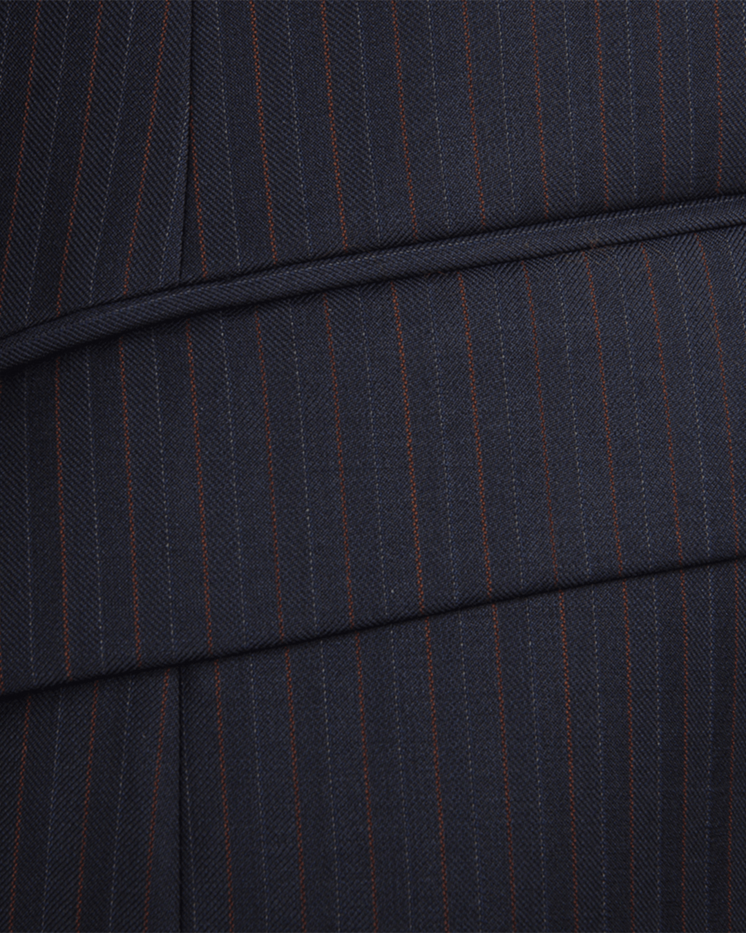 Lanificio F.lli Cerruti Navy & Burgundy Herringbone Stripe Two-Piece Suit