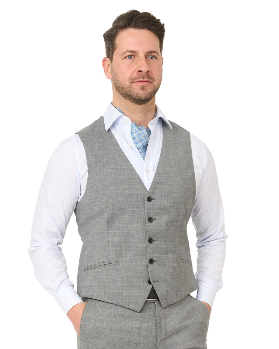 Grey Lanificio F. Lli Cerruti Tropical Suit Waistcoat