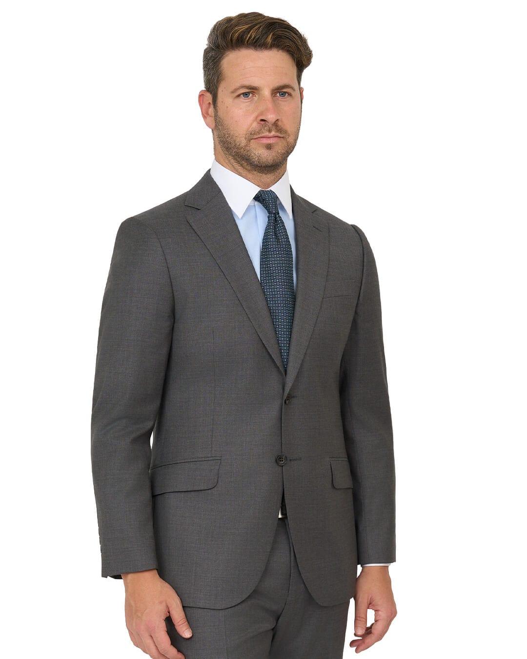 Gagliardi Grey Suit Cerruti Grey Sharkskin Super 130S