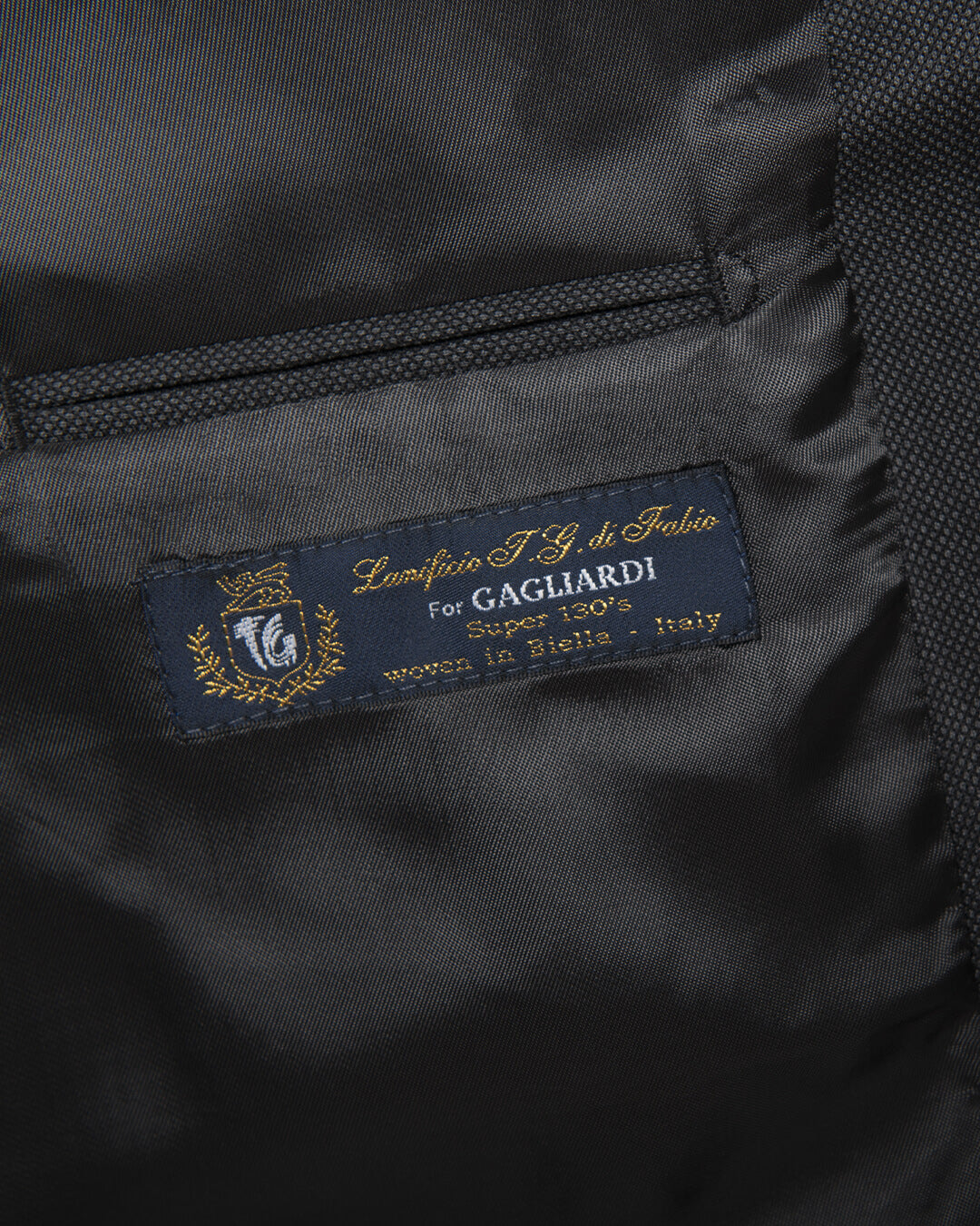 Di Fabio Charcoal Birdseye Suit Jacket