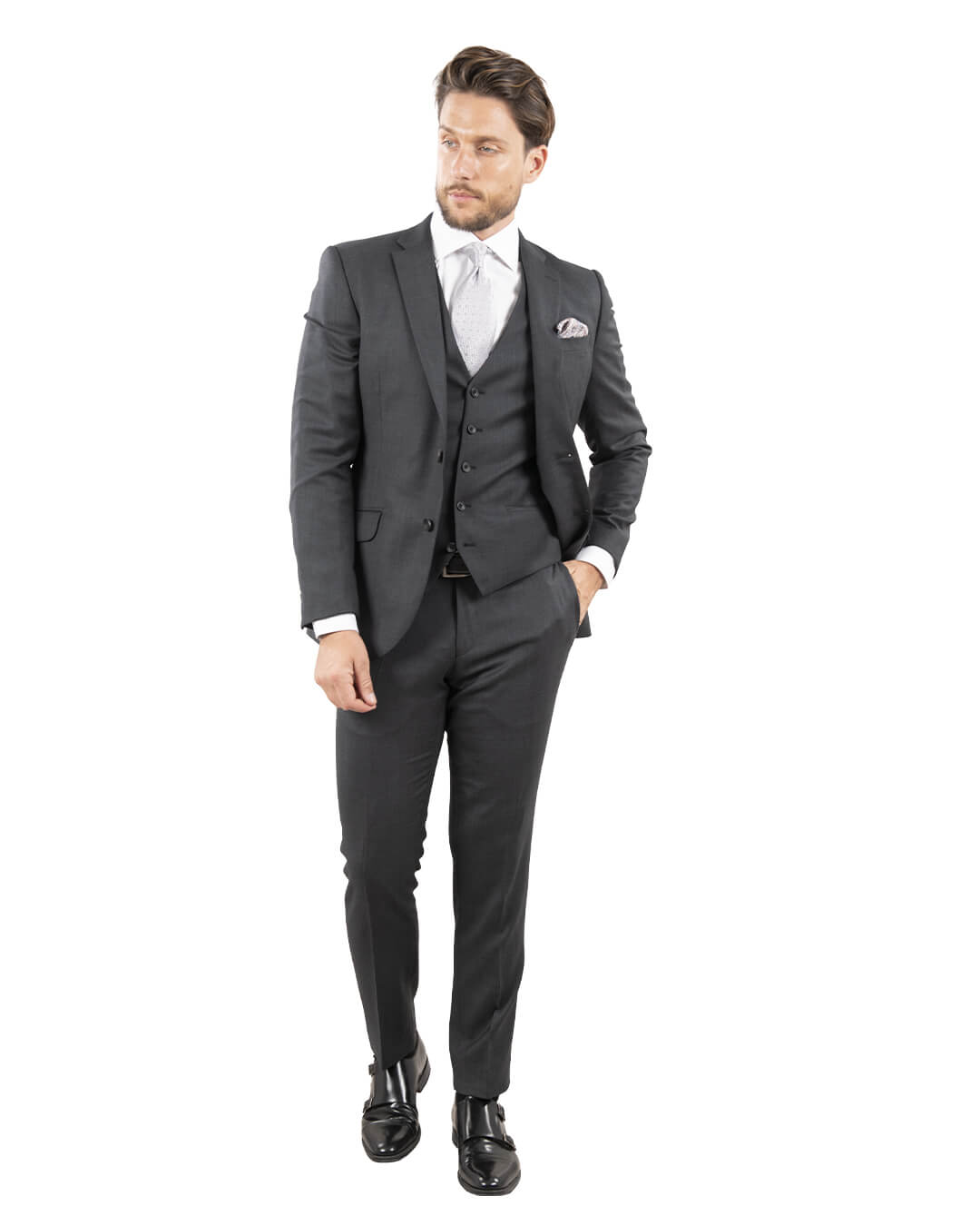 Di Fabio Charcoal Birdseye Suit Mix & Match