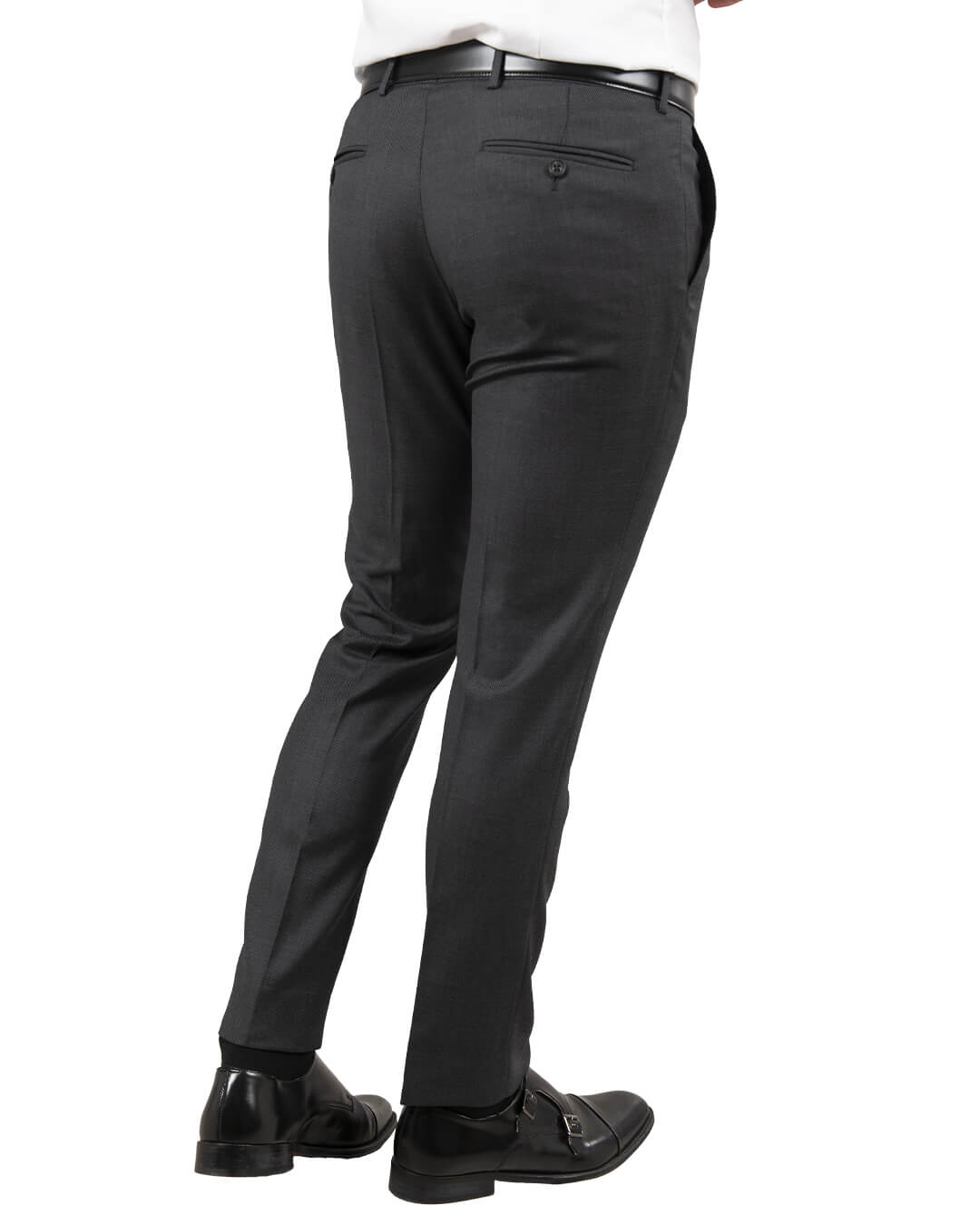 Di Fabio Charcoal Birdseye Suit Trousers