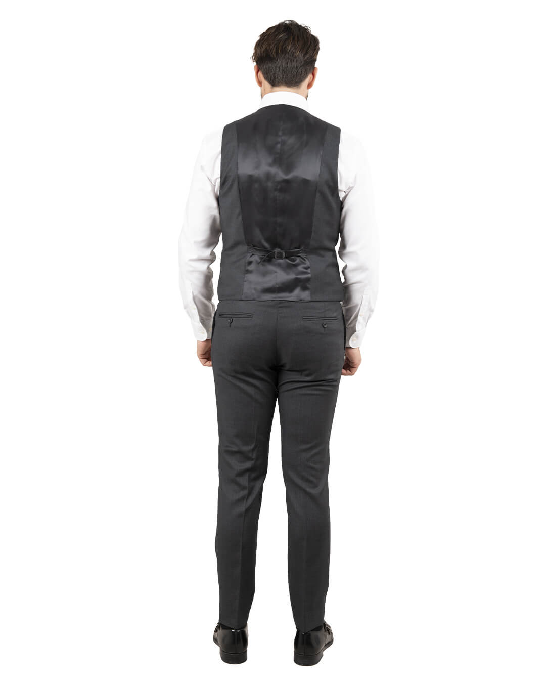 Di Fabio Charcoal Birdseye Waistcoat