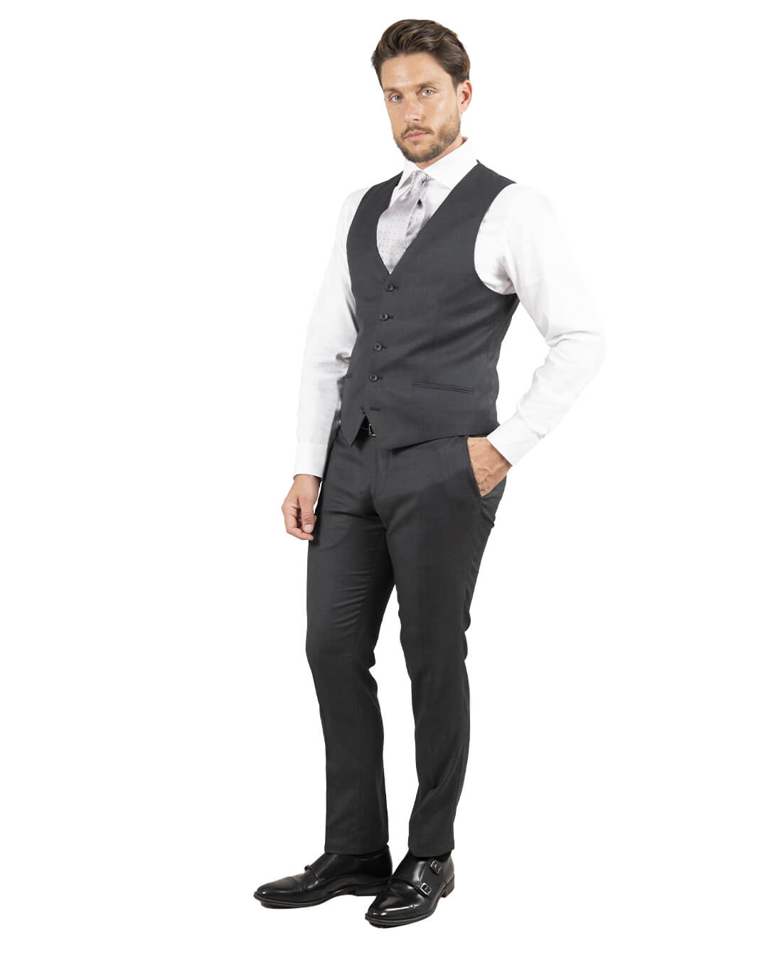 Di Fabio Charcoal Birdseye Suit Mix & Match