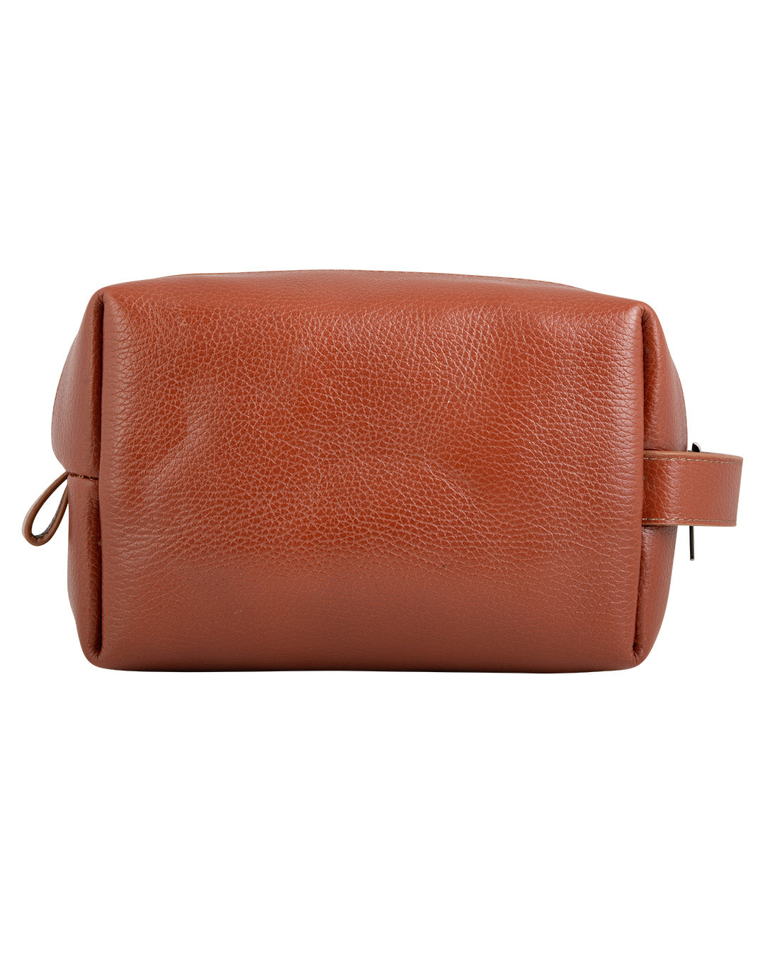 Tan Scotch Grain Leather Wash Bag