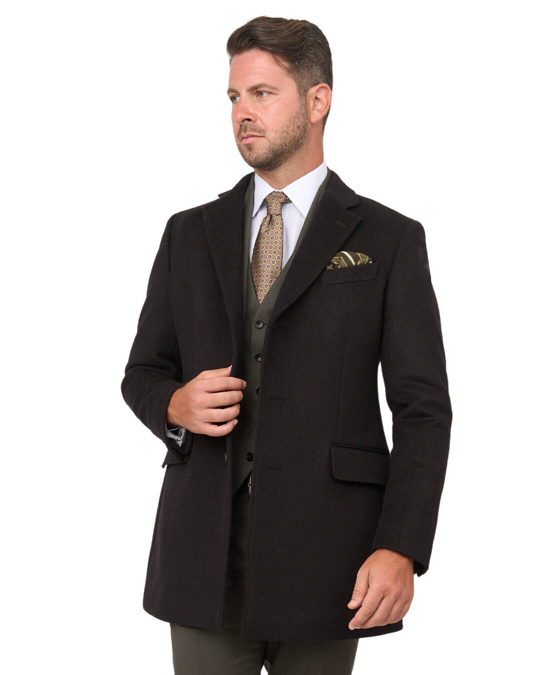 Gagliardi Brown Wool Blend Overcoat
