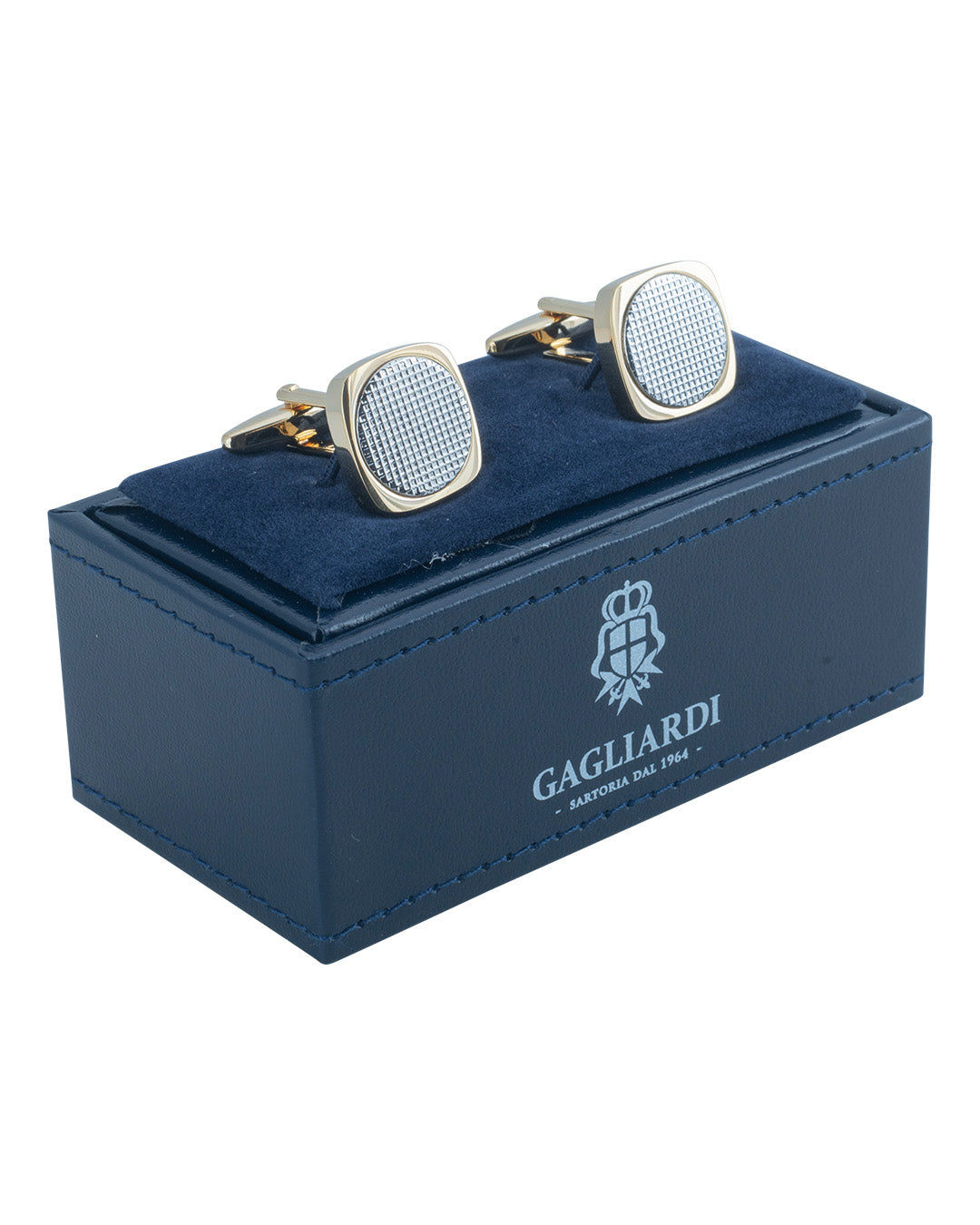 Gold Cufflinks With Textured Centre