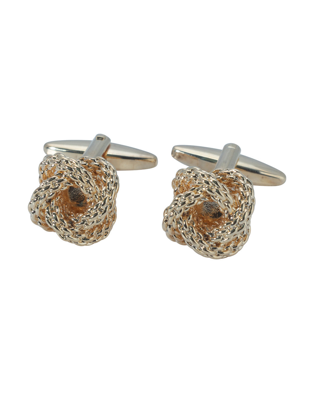 Gold Knotted Rope Cufflinks