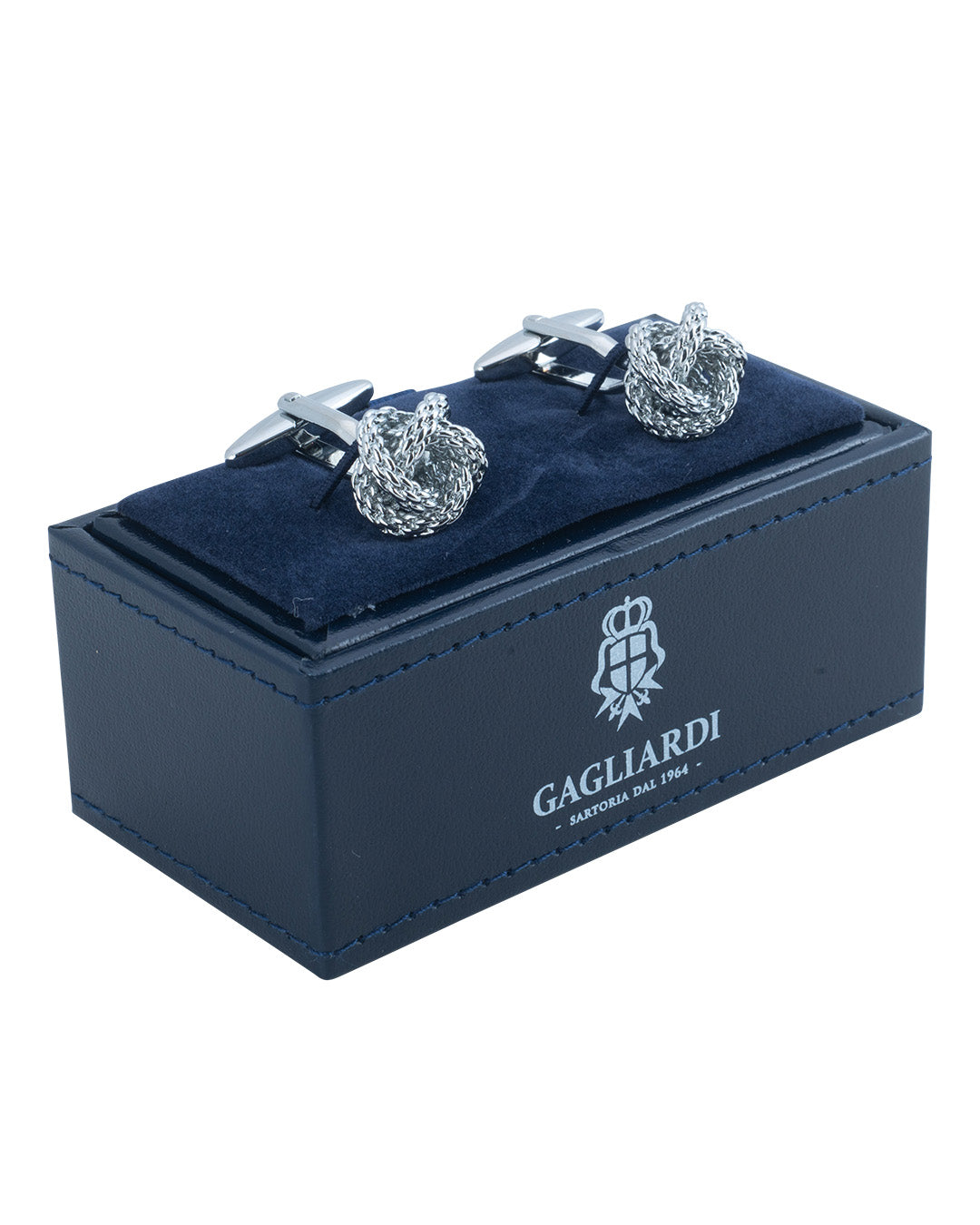 Silver Knotted Rope Cufflinks