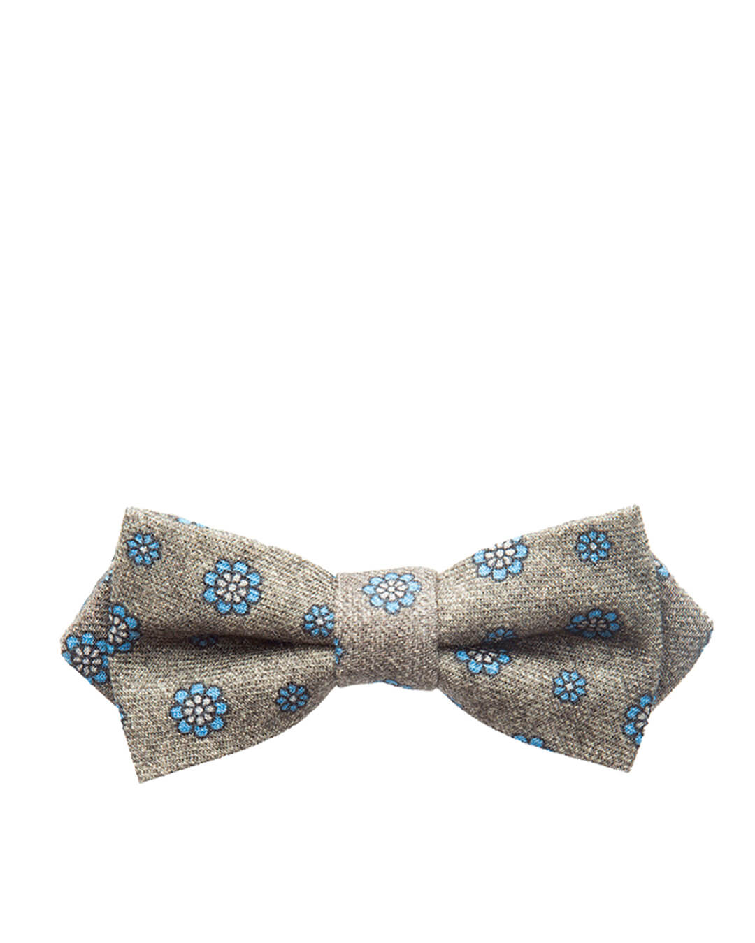 Brown & Sky Flower Bow Tie