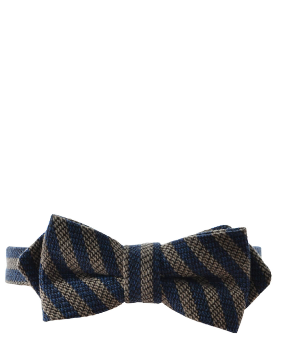 Light Taupe & Mid Blue Stripe Bow Tie