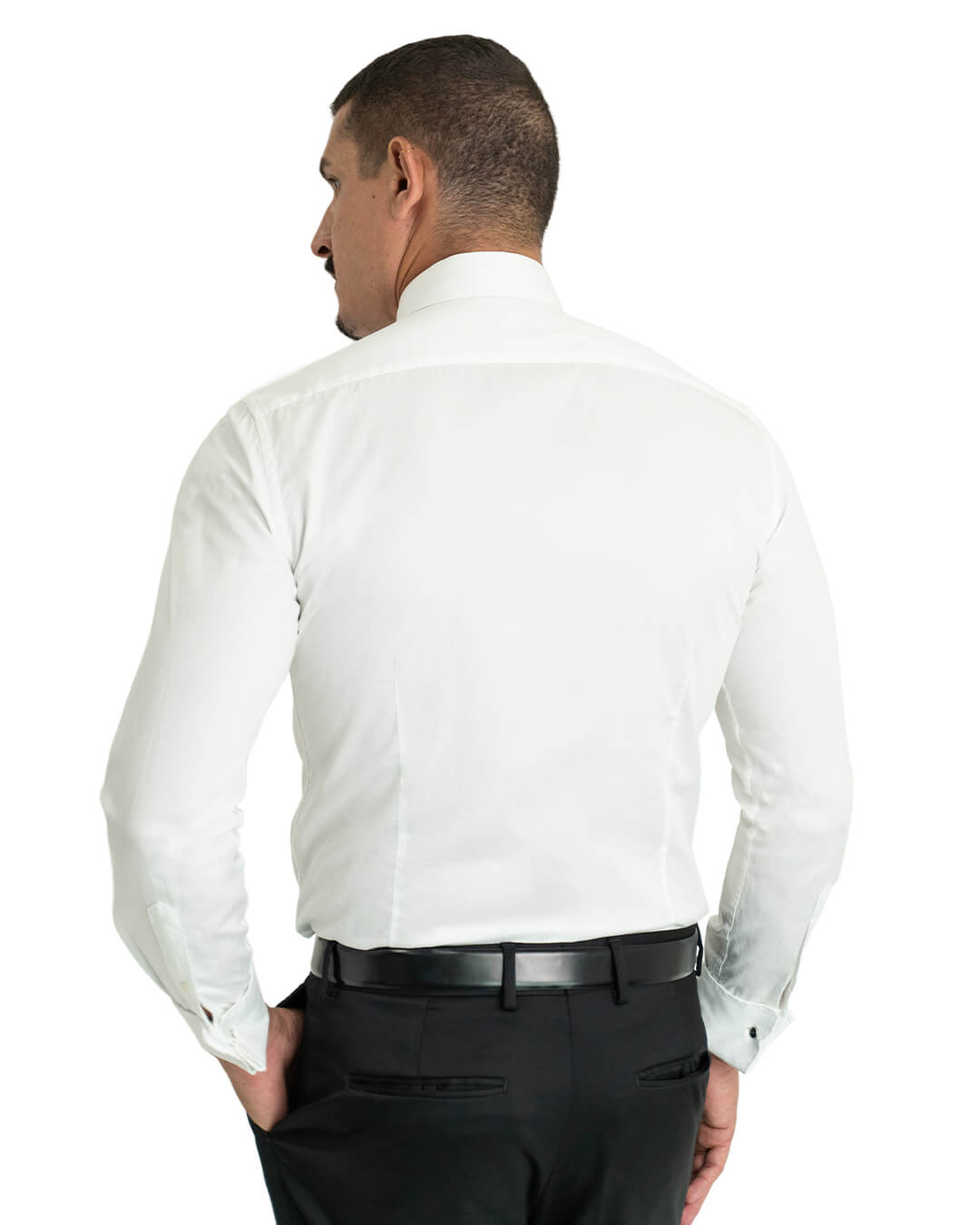 Slim Fit White Poplin Dress Shirt