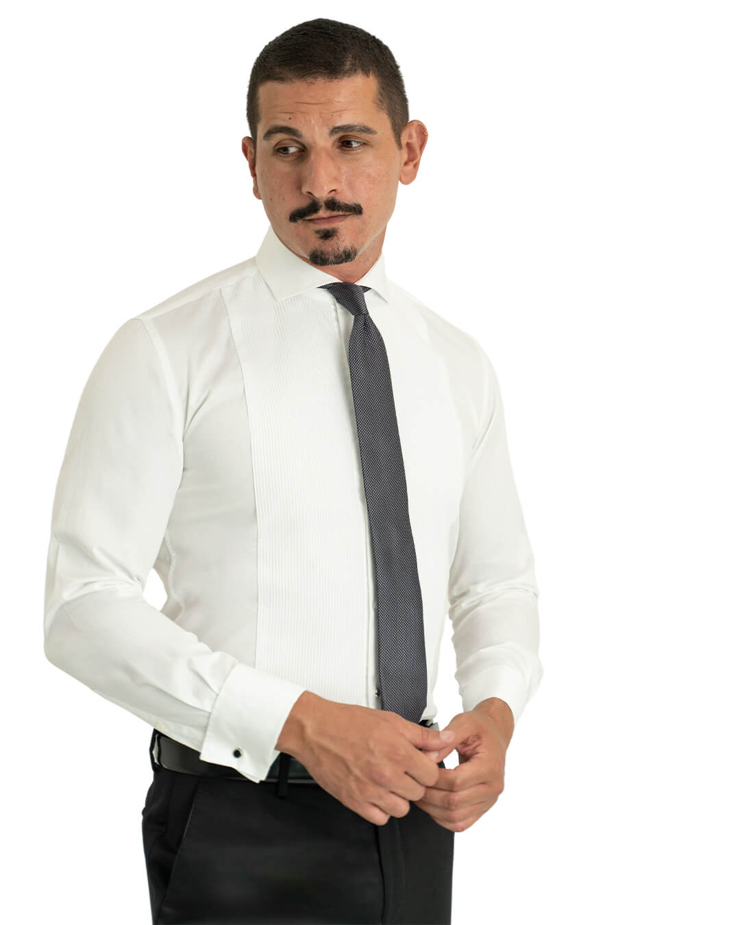 Slim Fit White Poplin Dress Shirt