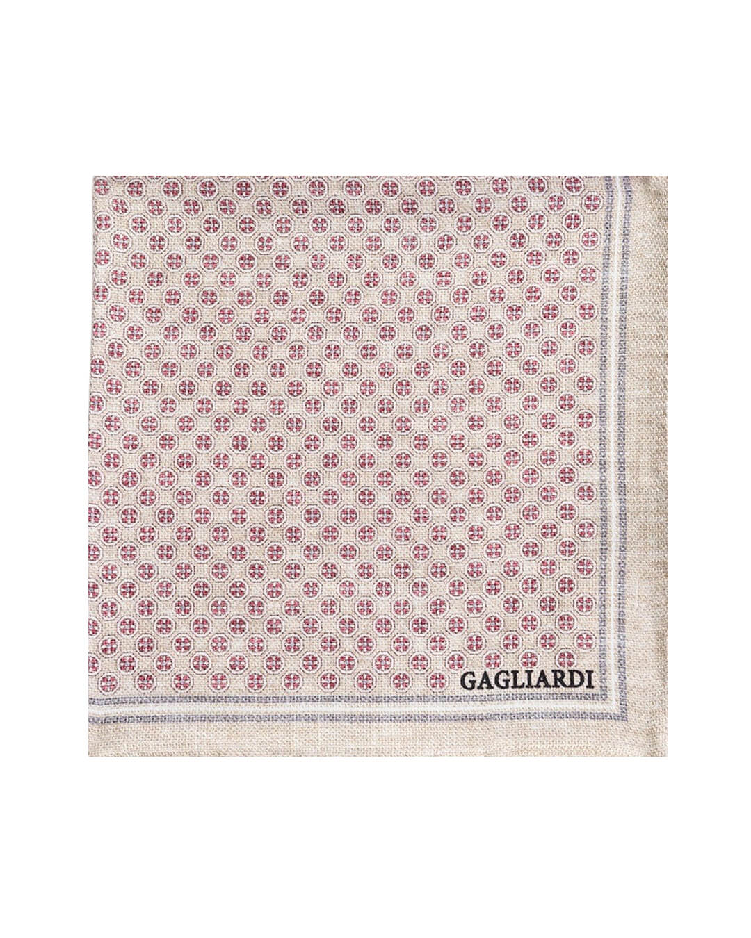 Beige Circles Italian Silk Pocket Square