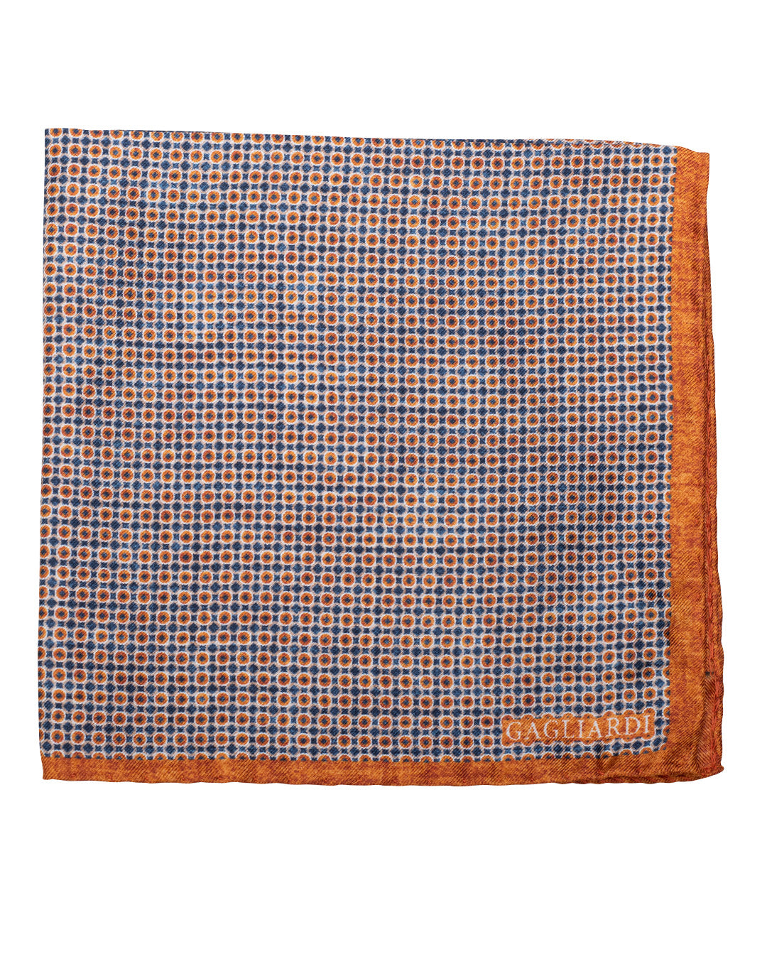 Orange Discs Print Italian Silk Pocket Square