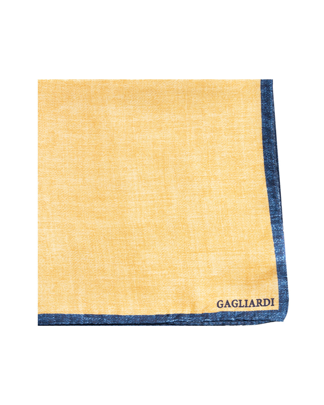 Gold Melange Contrast Border Italian Silk Pocket Square