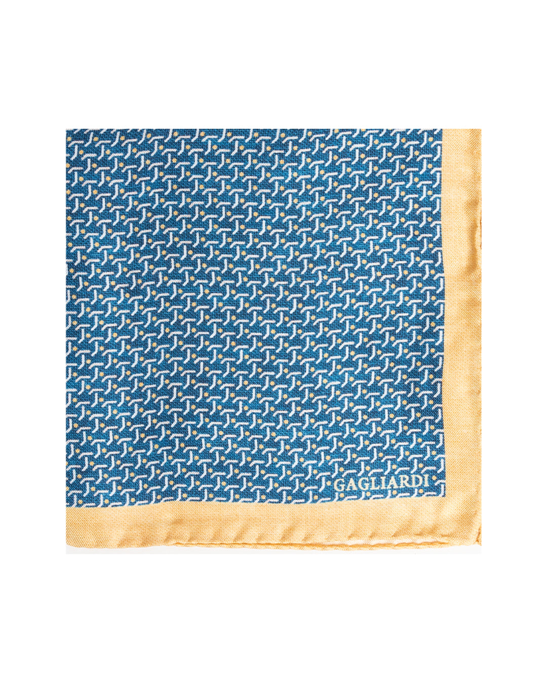 Teal Mesh Design Italian Silk Pocket Square