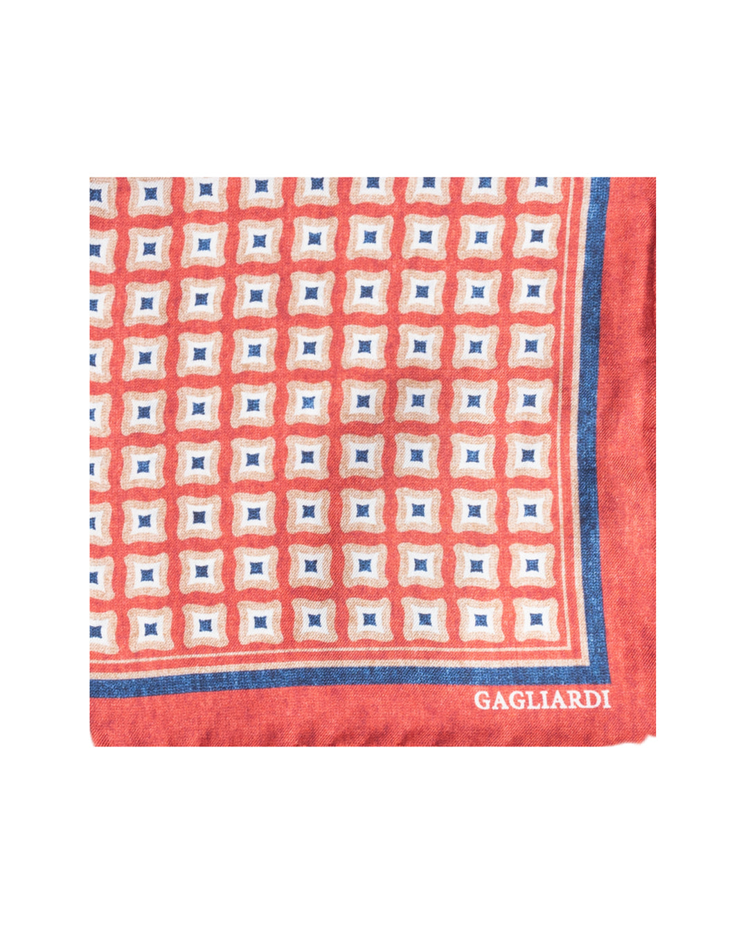 Red Squares Italian Silk Pocket Square