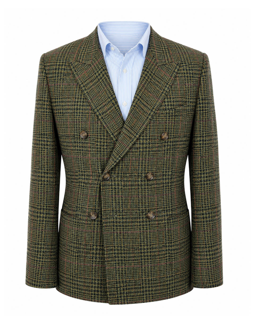 Green Shetland Double Breasted Jacket