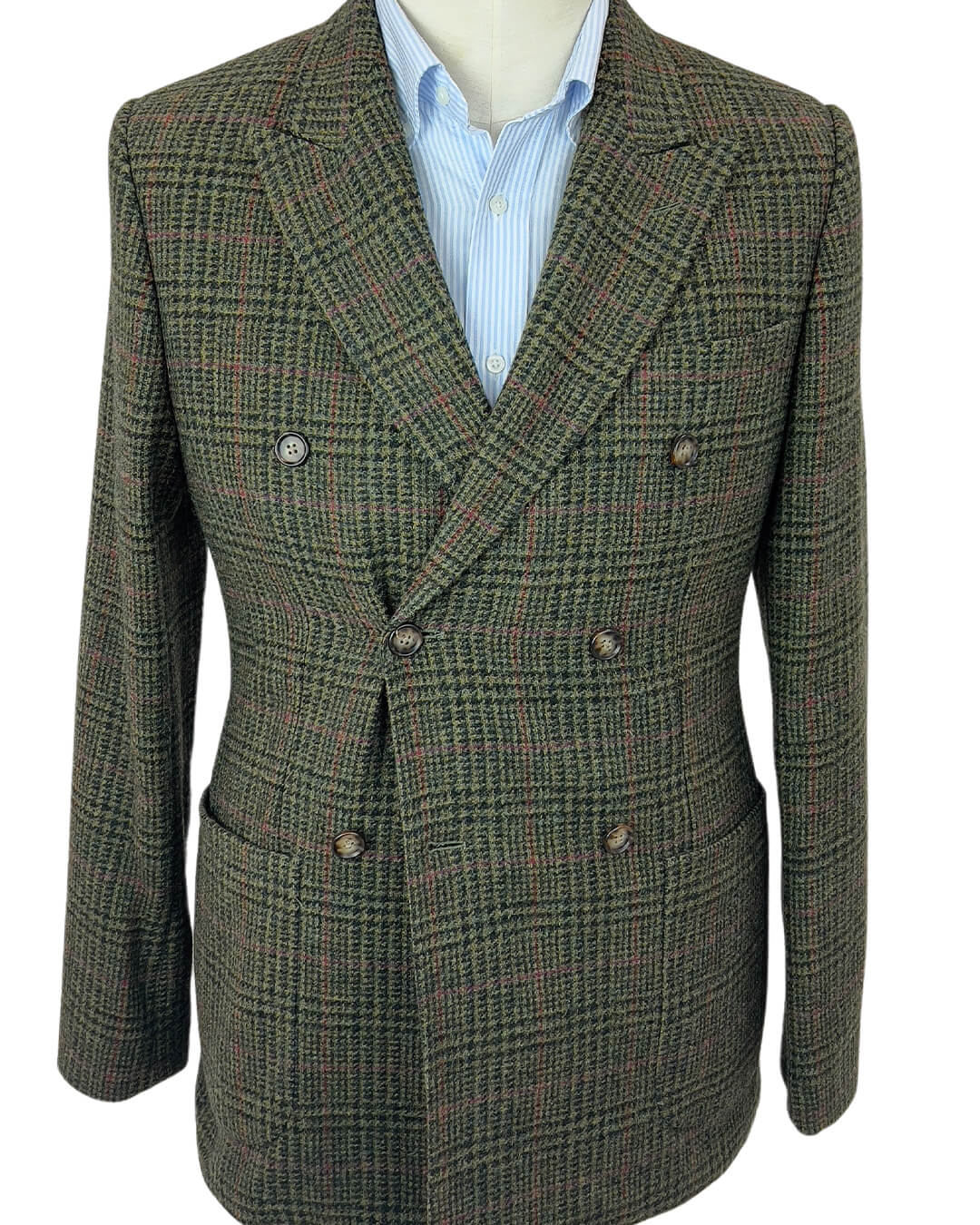 Green Shetland Double Breasted Jacket