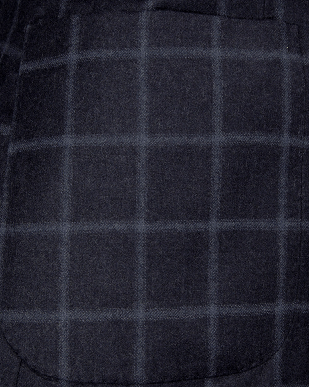 Dark Navy Windowpane Checked Double Breasted Jacket