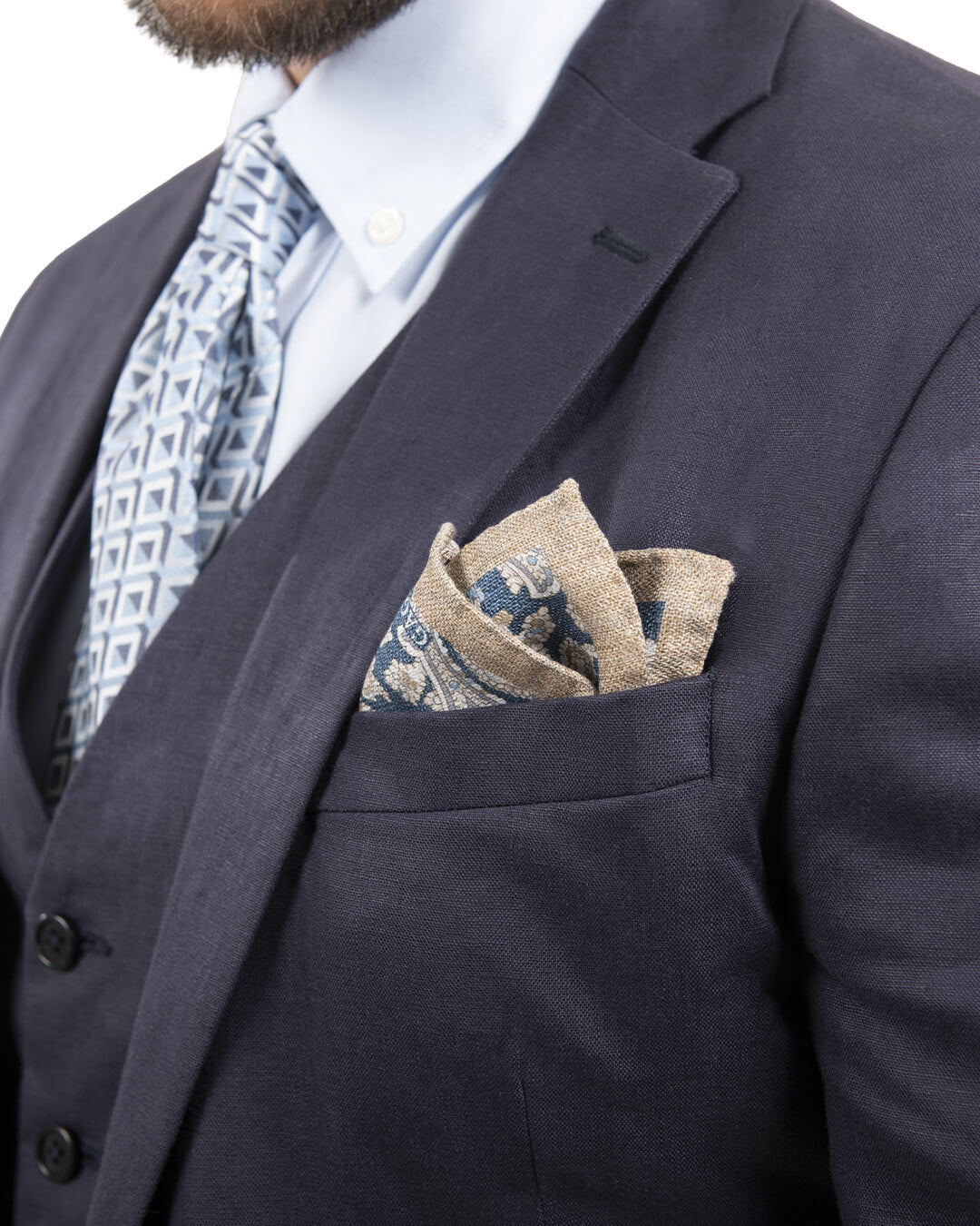 Gagliardi Navy Linen Jacket