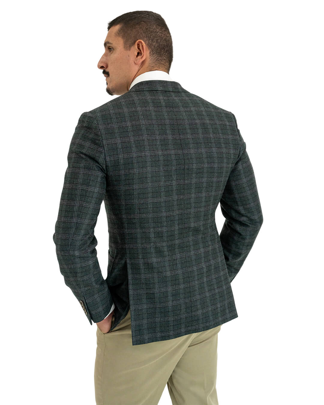 Green Italian Flannel Check Jacket