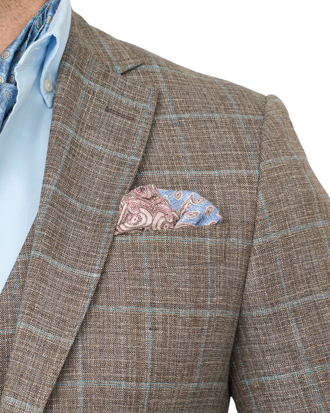 Beige Mouline Windowpane Jacket