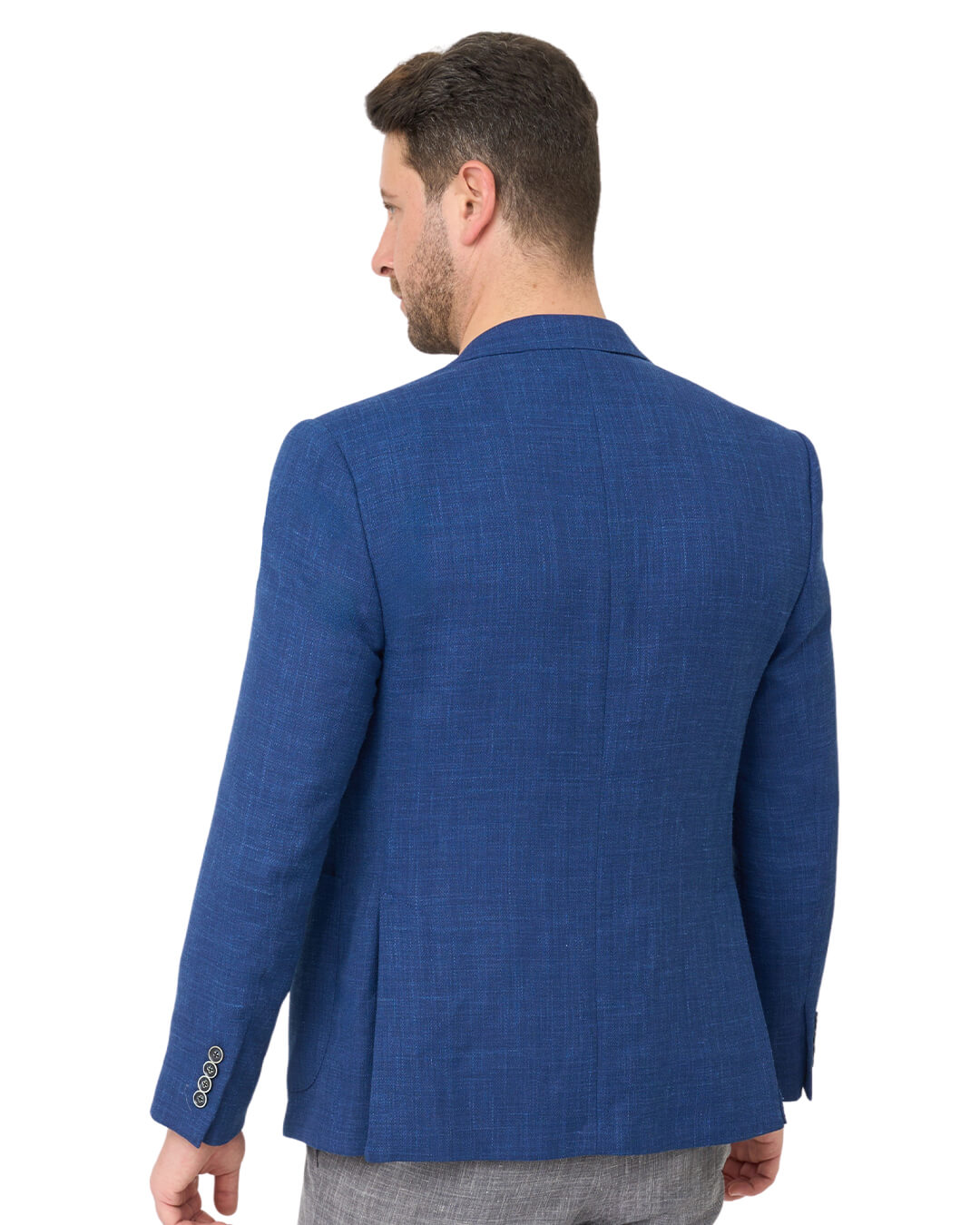 Royal Hopsack Wool Linen Blend Jacket