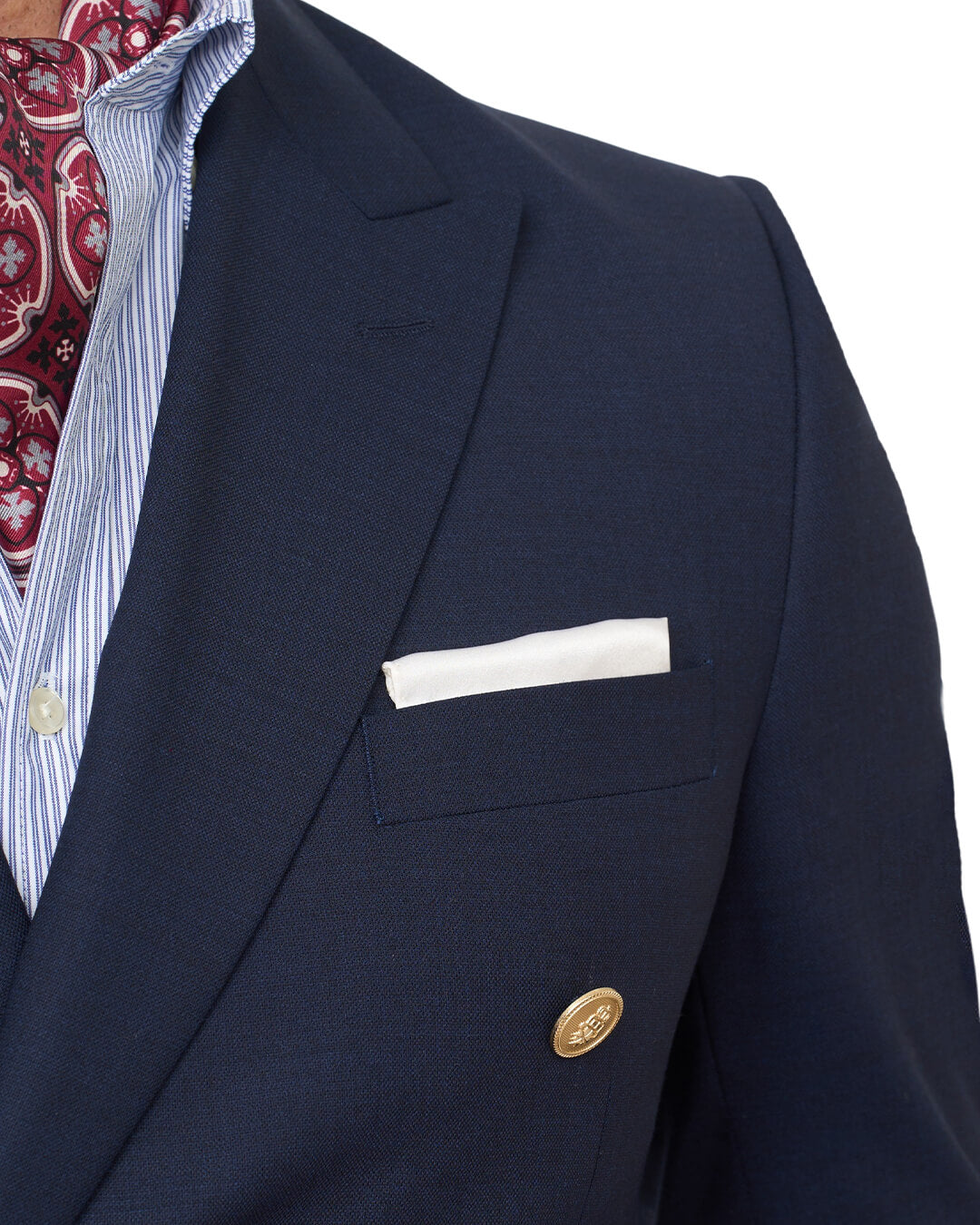 Gagliardi Navy Double Breasted Natural Stretch Super 110s Blazer