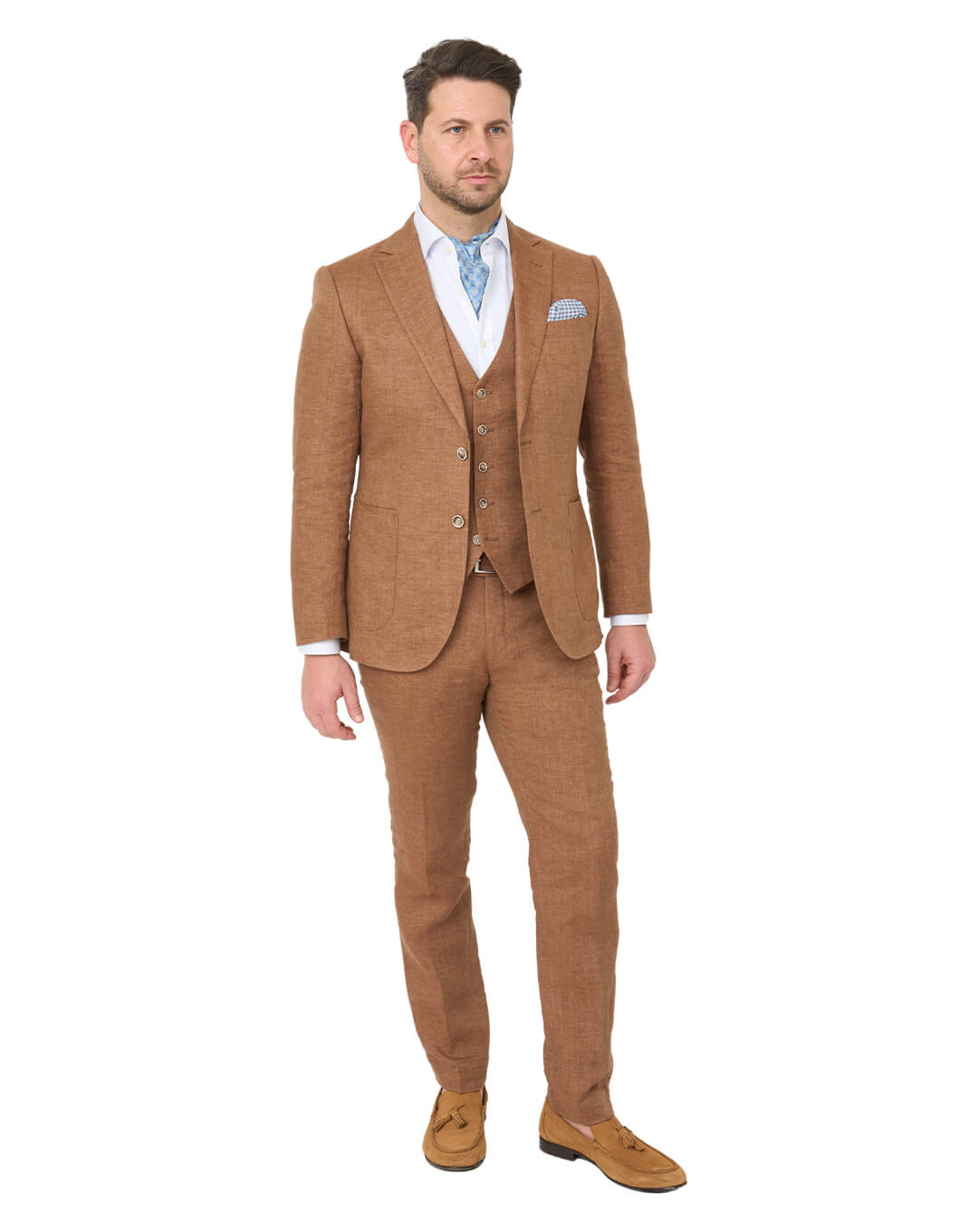 Rust Italian Delave Linen Jacket