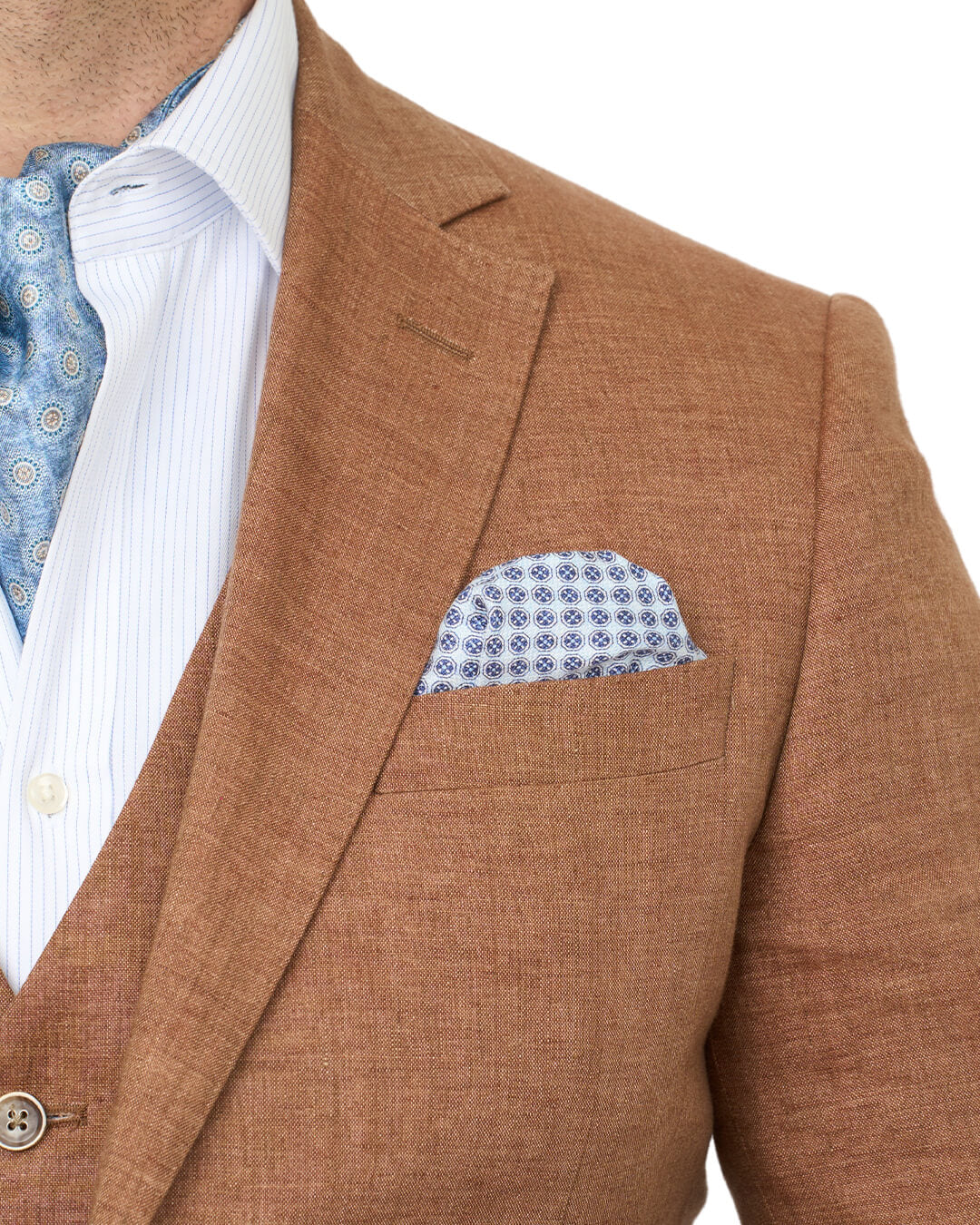 Rust Italian Delave Linen Jacket