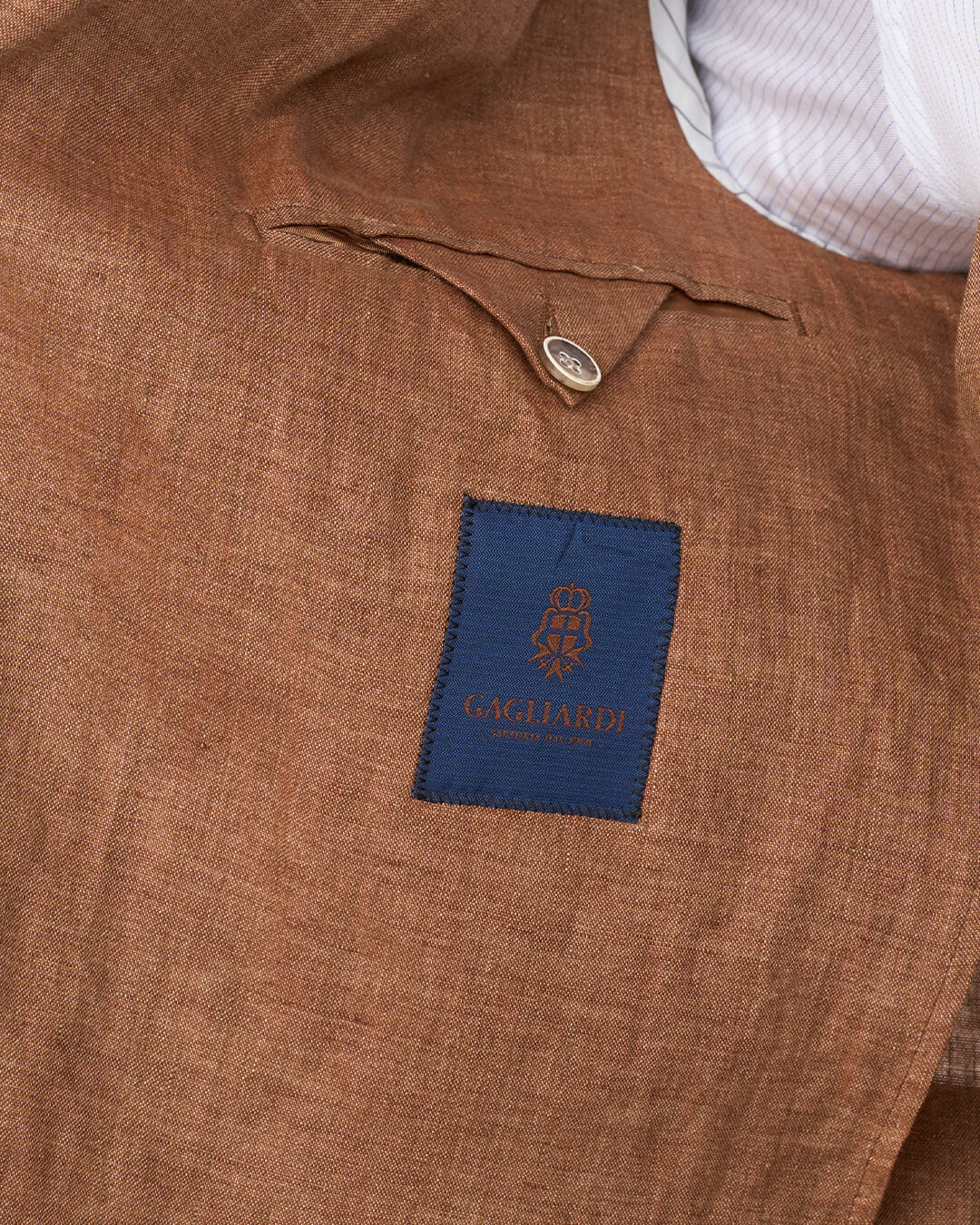 Rust Italian Delave Linen Jacket