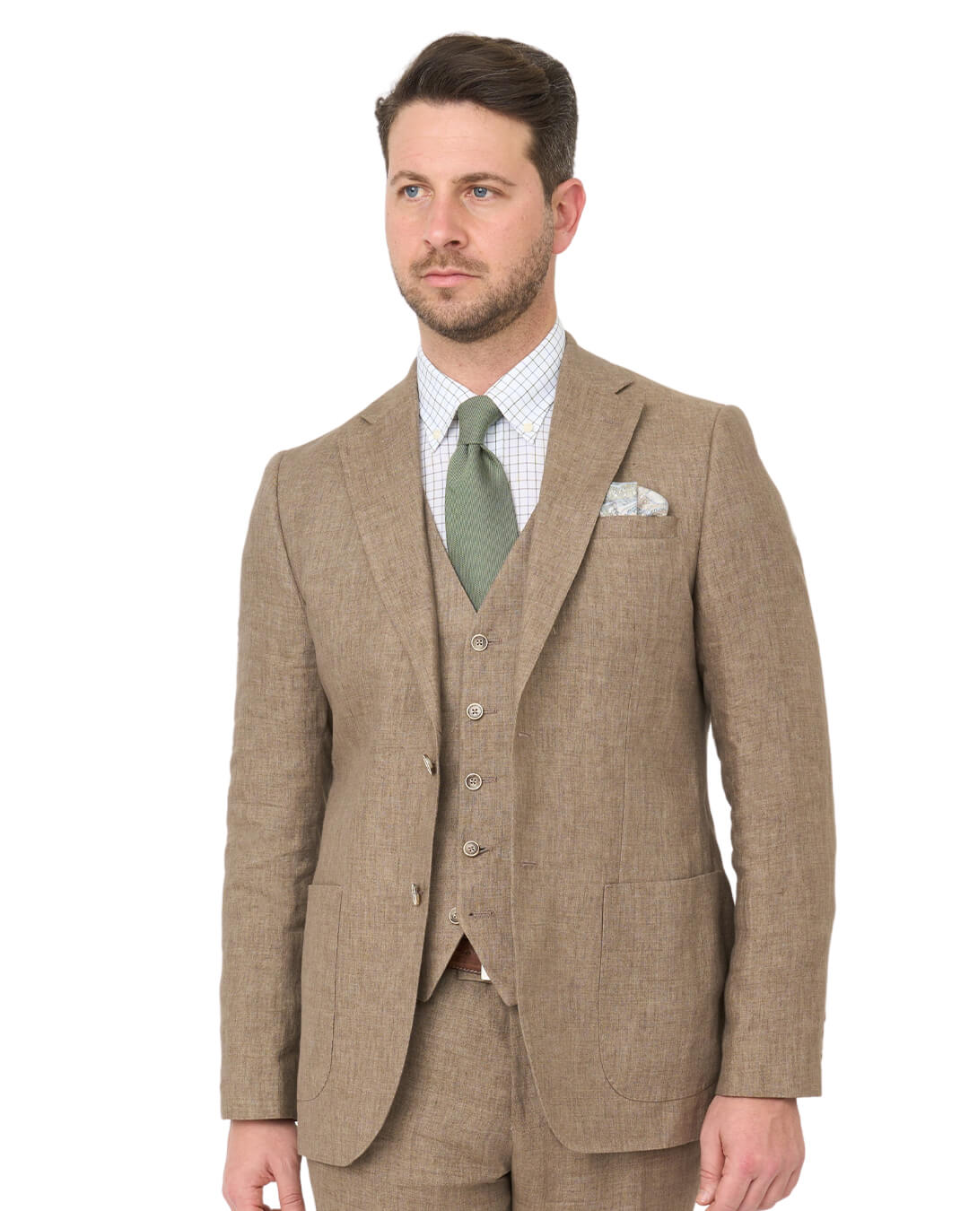 Taupe Italian Delave Linen Jacket