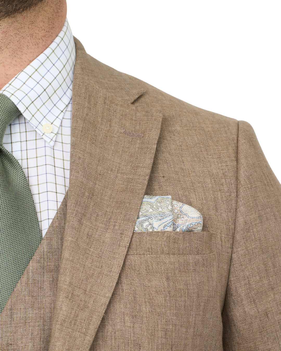 Gagliardi Taupe Italian Delave Linen Jacket