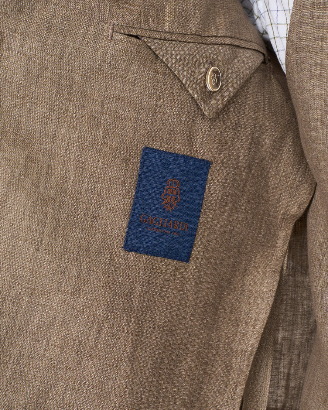 Gagliardi Taupe Italian Delave Linen Jacket