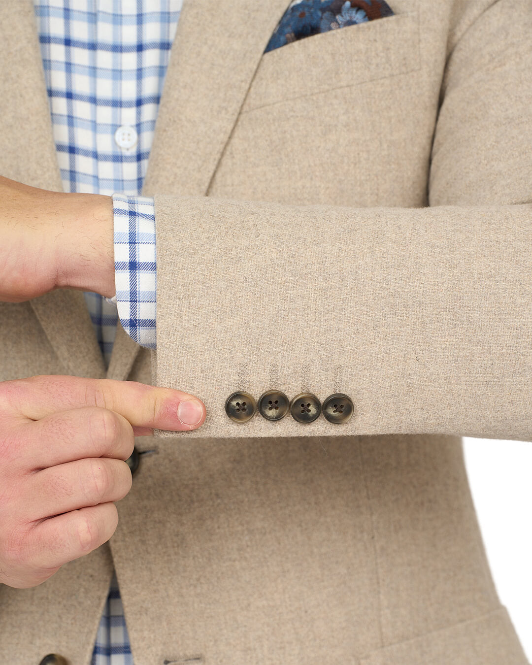 Gagliardi Stone Basketweave Wool Blend Jacket