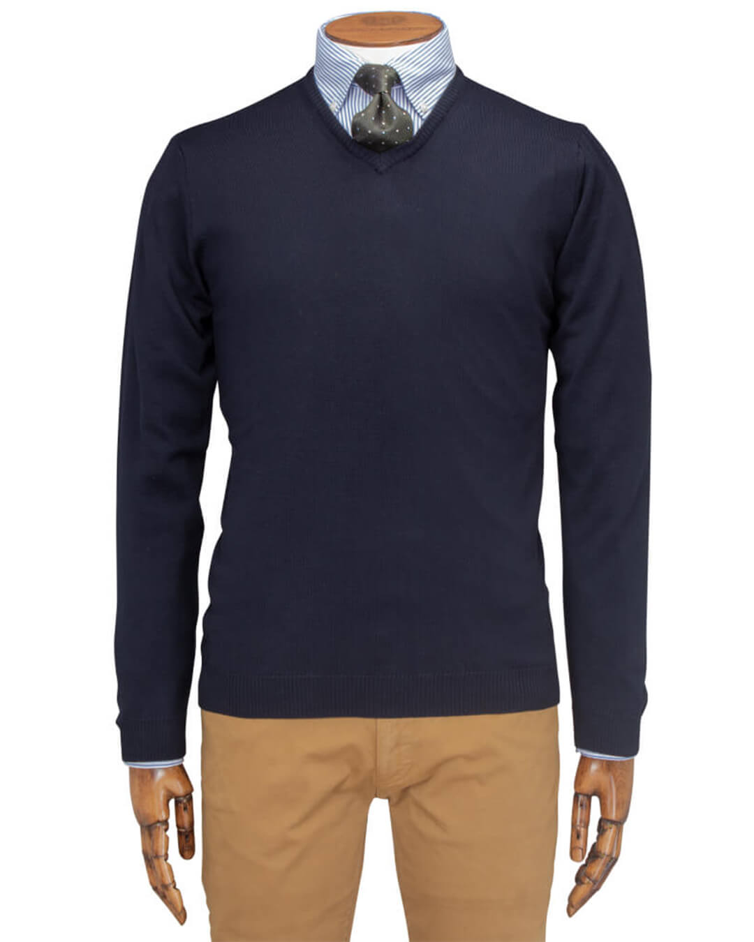 Navy Merino V-Neck