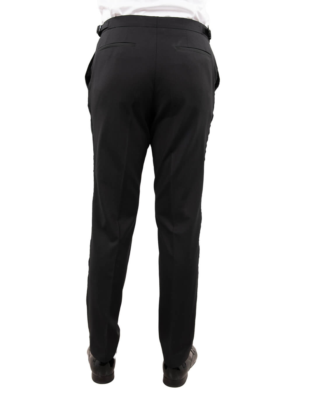 Black Piped Tuxedo Trousers