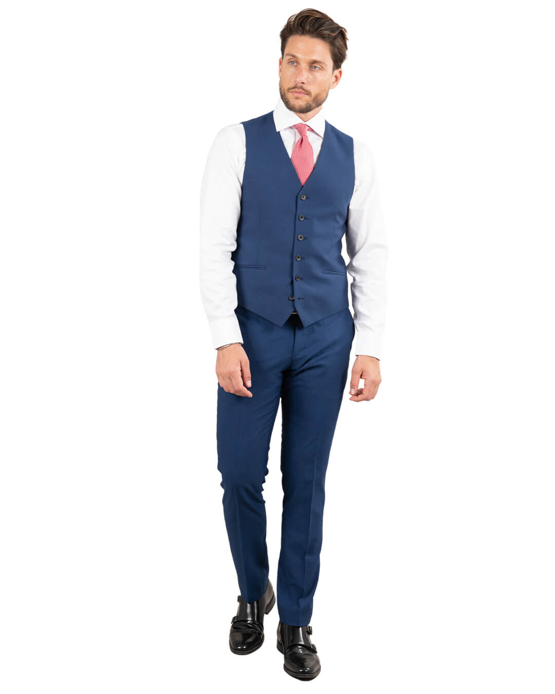 Napoli Blue Machine Washable Waistcoat