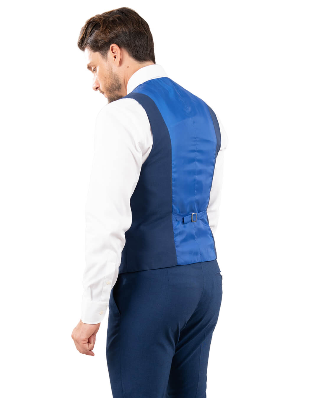 Napoli Blue Machine Washable Waistcoat