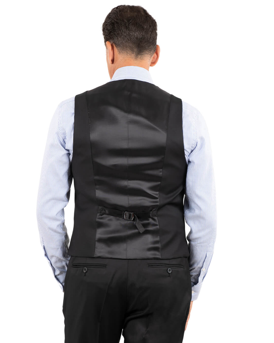 Black Plain Twill Waistcoat